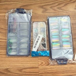 Nail kits, and nail gems
